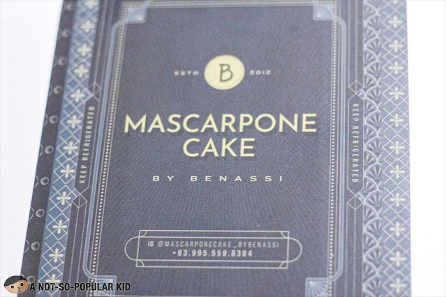 Mascarpone Cake By Benassi elegant dark packaging box