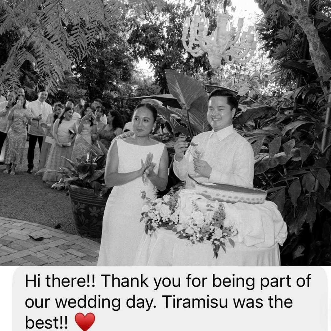 Bride and groom testimonial — Tiramisu was the best